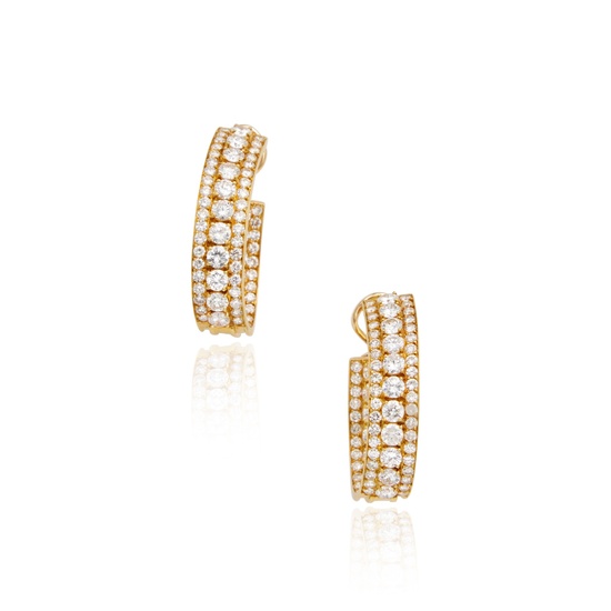 Pair of Gold and Diamond Earclips