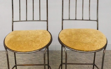 Pair of Metal Bar Stool Chairs