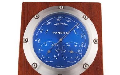 Panerai Baro-Hygro-Thermometer | A stainless steel and wooden desk compendium, Circa 2012