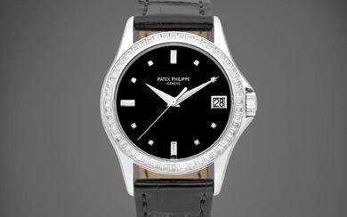 Patek Philippe Calatrava, Reference 5118 | A platinum and diamond-set wristwatch with date, Made in 2010 | 百達翡麗 | CALATRAVA 型號5118 | 鉑金鑲鑽石腕錶，備日期顯示，2010年製
