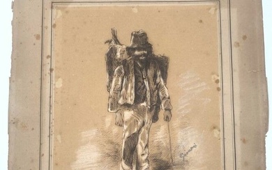 Paul GAVARNI (1804-1866) Colporteur Encre... - Lot 46 - Pescheteau-Badin