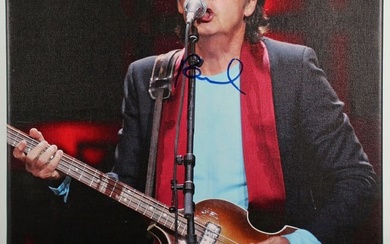 Paul McCartney The Beatles Signed 16x19.5 Canvas PSA/DNA #AH06950