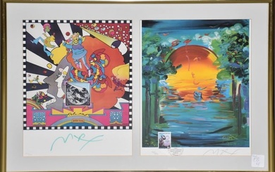 Peter Max (American, 1937-2019) 2 Prints, hand signed, embossed and numbered, 284/750, 424/750