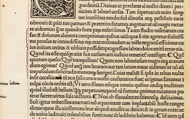 Petrarca, Francesco De remediis utriusque Fortunae. Mit Holzschnitt-Initiale und