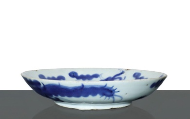 Piatto in porcellana con drago della Dinastia Qing, Nineteen° secolo