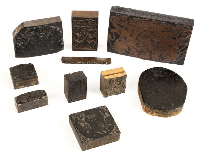 Printers block. A collection of 18th century printers blocks