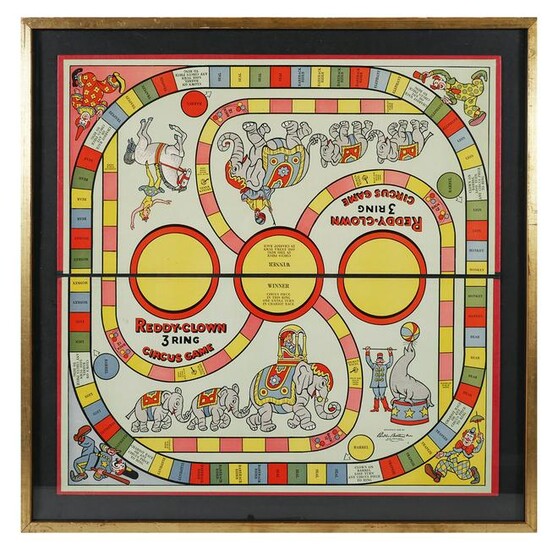 REDDY CLOWN 3-RING CIRCUS Game, Framed