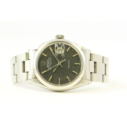 ROLEX OYSTER PERPETUAL AIR KING DATE REFERENCE 5500, black d...
