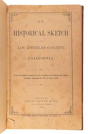 Rare early history of Los Angeles County