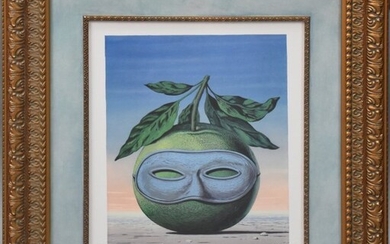 Rene Magritte (BELGIAN) Lithograph plate signed w/ COA