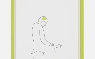 Robert Wilson, Untitled Fables Drawing (Green, I Am)