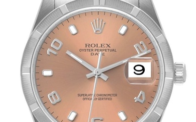 Rolex Date Salmon Dial Engine