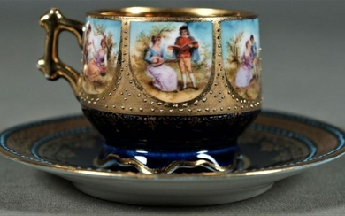 Royal Vienna Cup And Saucer Demitasse
