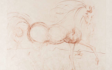 Salvador Dali (1904-1989) L'Etalon Blanc (Hommage au cheval) (Field 74-9; M & L 639b)