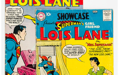 Showcase #9 and 10 Superman's Girlfriend Lois Lane Group...