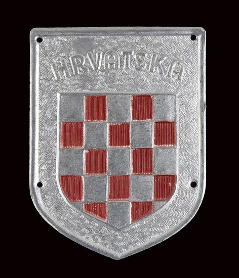 Sleeve shield of the Croatian Legion Aluminium and black...