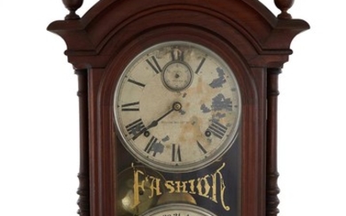 Southern Calendar Clock Co. walnut cased fashion clock