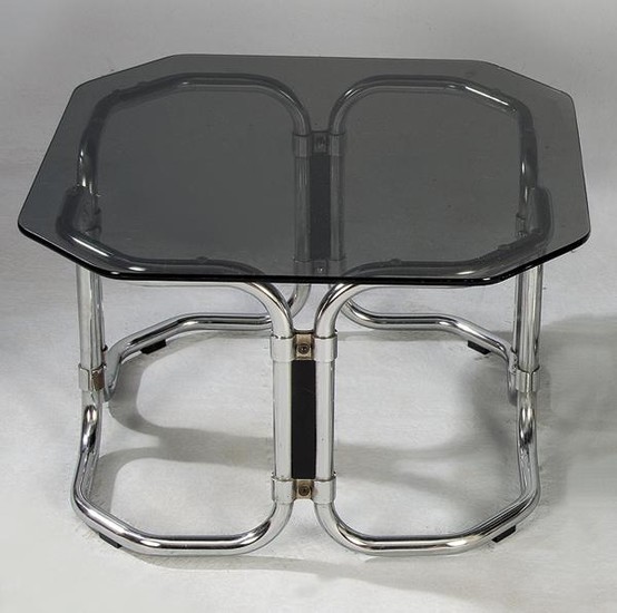 Spanish coffee table in tubular structure, 1970s