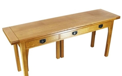 Stickley Mission-Style Oak 3-Drawer Desk