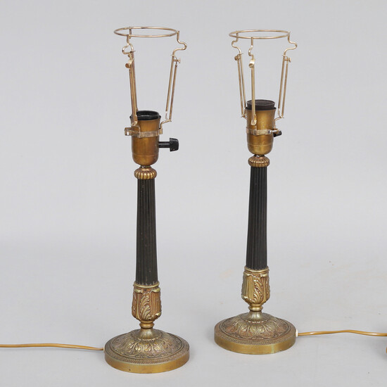 TABLE LAMPS, 2 pieces in Empire style, Einar Bäckström.