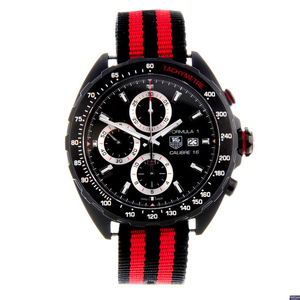 TAG HEUER - a gentleman's stainless steel Formula 1 Calibre 16 chronograph wrist watch.