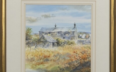 TIN MINERS COTTAGE NEAR ZENNOR IN CORNWALL, A WATERCOLOUR BY DAVID RUST