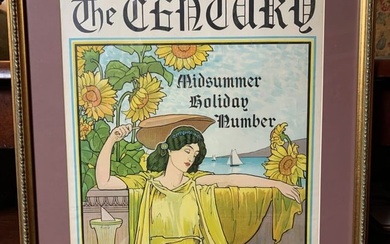 The Century Midsummer Holiday - Art By Louis Rhead (1895) 18x25 US Advertising Poster - Framed
