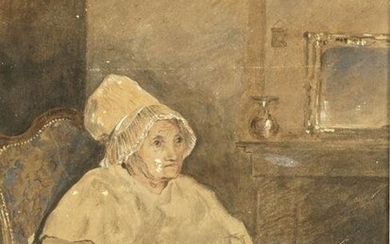 Theodore Rousseau Portrait of Elderly Lady