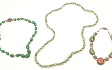 Three Chinese Jade Necklaces