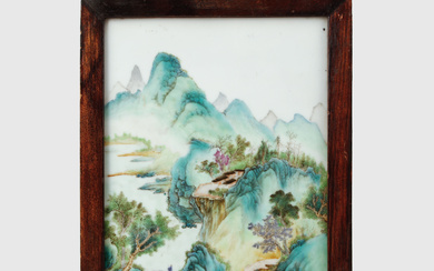 Three Chinese porcelain plaques, 18th/20th century.