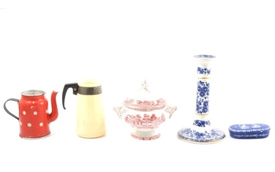 Three boxes of mixed ceramics, including child's tea sets,...