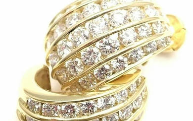 Tiffany & Co 18k Yellow Gold 6.5ct Diamond Earrings.