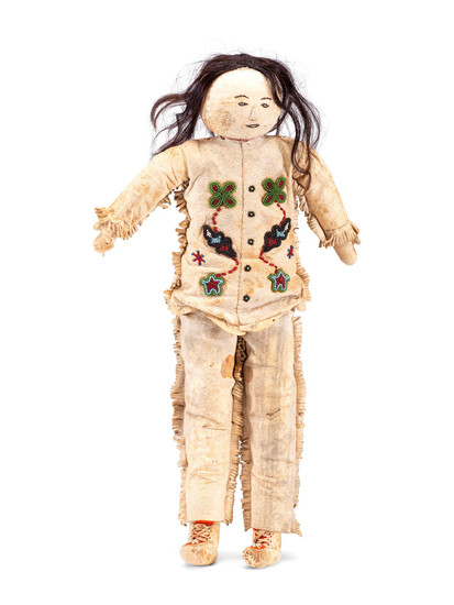 Tlingit Beaded Hide Doll