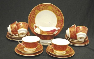 Twenty one piece Royal Worcester tea set