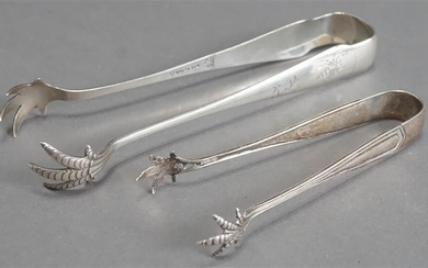 Two American Sterling Silver 'Talon' Decorated Tongs, 1.7 oz