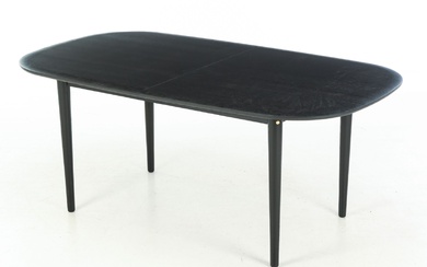 Unit10 for FDB Furniture. Dining table with two additional plates - Model Bjørk C63E. Black Oak (3)
