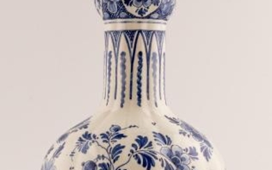 Vaso bianco e blu in ceramica Delft Holland