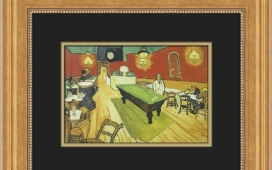 Vincent Van Gogh The Night Cafe in Aries Custom Framed Print