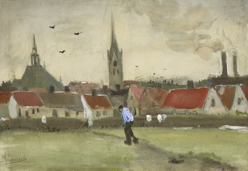 Vincent van Gogh (1853-1890), Uitzicht over Den Haag met de Nieuwe Kerk (View of The Hague with Nieuwe Kerk)