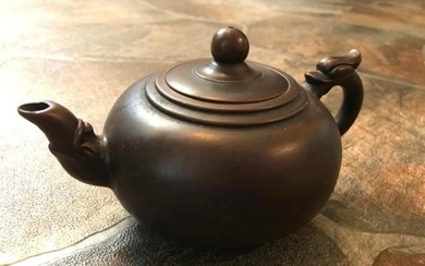 Vintage Chinese Yixing Clay Dragon Teapot
