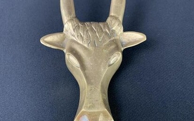 Vintage Longhorn Steer Brass Boot Jack Puller