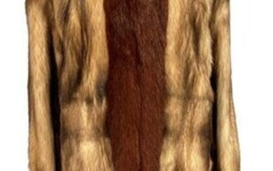Vintage MAXINE FURS Fox and Long Haired Beaver Full Length Fur Coat