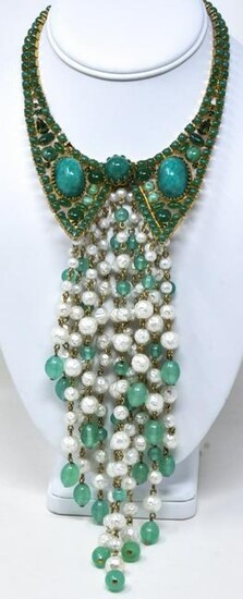 Vintage Signed Brania Costume Jewelry Necklace