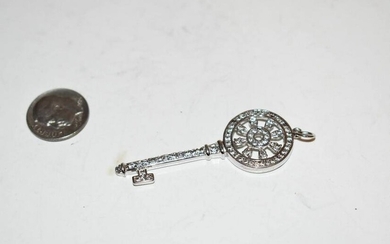 Vintage Sterling Silver Key Pendant