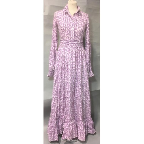 Vintage ladies clothing including 1970's full length cotton ...