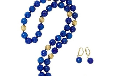 Vintage lapis lazuli assembled parure