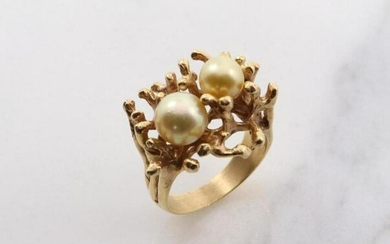 Wesley Emmons 14KY Gold Pearl Ring