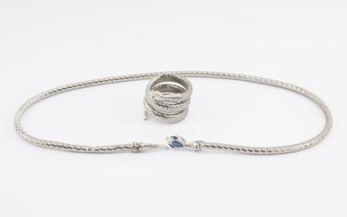 Whiting & Davis Snake Bracelet and Necklace