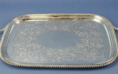 William Bell Silver Tray with Handles, 1871