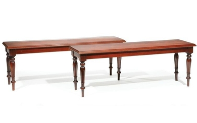 William IV-Style Carved Mahogany Low Benches